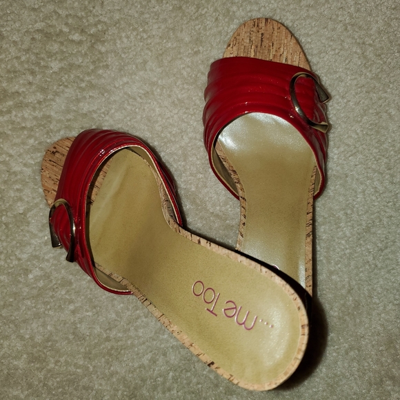 Me Too 8m kitten heels red patten sandal - Persil - Picture 2 of 9